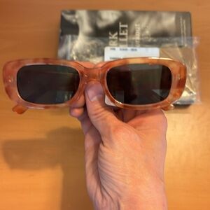 Urban Outfitters Sabrina Rectangle Sunglasses Orange